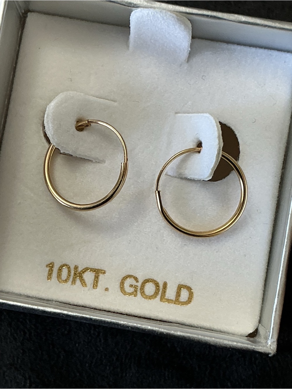 Tiny 10K Gold Endless Earrings